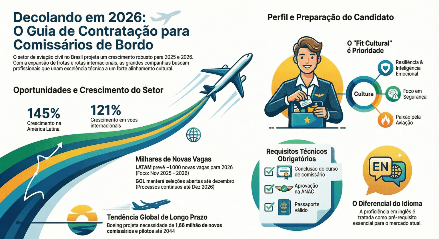 Como ser Comissário de Bordo em 2026? - Aeroescola