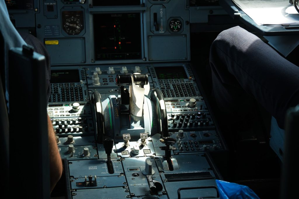 Painel de cockpit de aeronave